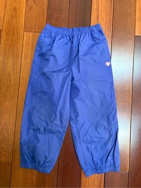 OshKosh B'gosh Jogger Style Rain Pants with Pink Heart girls size 4